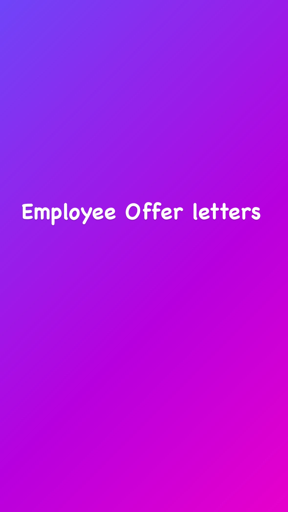 Employee Offer Letter